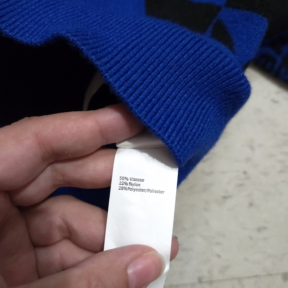 Playboy | Blue and Black Checkered Sweater - Picture 8 of 10